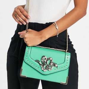 Rhinestone snake ALDO purse